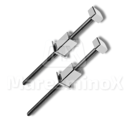 Accesorios barandillas inoxidable Anclaje para tubo cuadrado o rectangular a lateral inoxidable