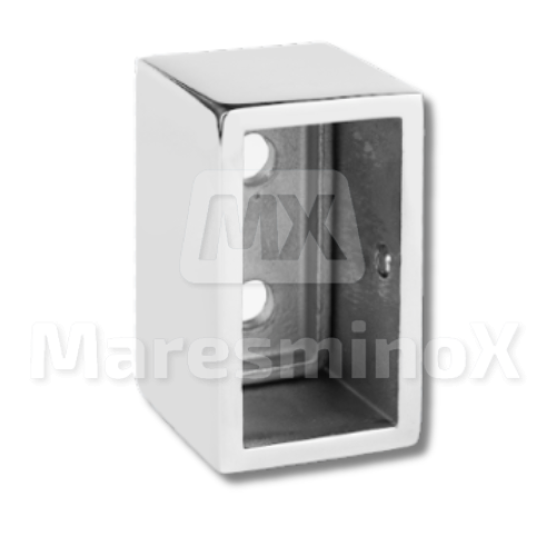 Accesorios barandillas inoxidable Base en pared para tubo rectangular inoxidable