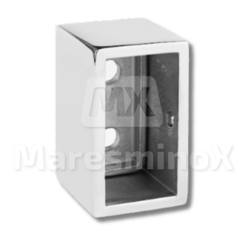 Accesorios barandillas inoxidable Base en pared para tubo rectangular inoxidable
