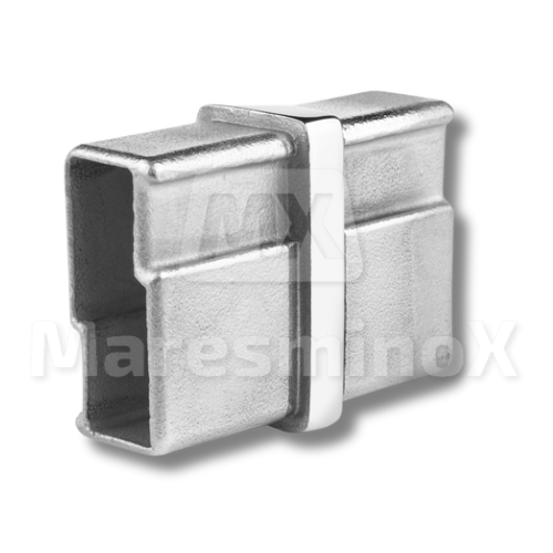 Accesorios barandillas inoxidable Casquillo de empalme para tubo rectangular inoxidable