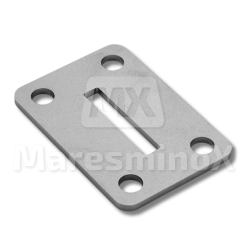 Accesorios barandillas inoxidable Pletina rectangular para soldar inoxidable